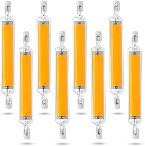 8 Опаковки led лампи R7s с регулируема яркост 78 мм, 10 W, Двустранно лампа с Висока Яркост, еквивалентна Замяна