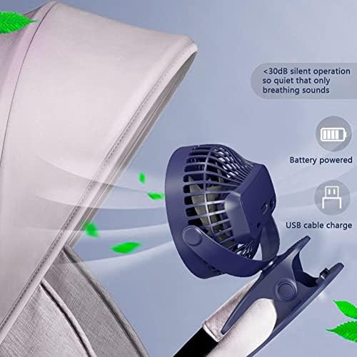 Тенис на Охлаждащ вентилатор DUPLUSFUN Преносим USB вентилатор С клипсой, Акумулаторна батерия Охлаждащ Настолен Вентилатор