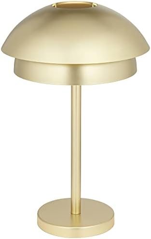 360 Осветление Marlon Съвременна Настолна Лампа С Акцент Средата на века 22 Висок Златист Метален Гъба с Двоен Купол, Лампа
