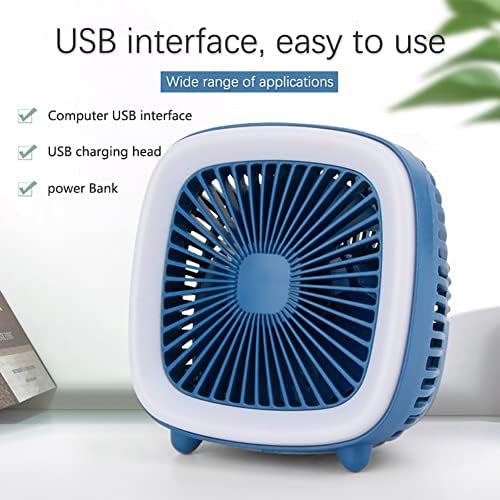 Вентилатор за Охлаждане на Настолен компютър DUPLUSFUN 3 Скорости USB Акумулаторна Мини-Fan в Ретро стил с led подсветка