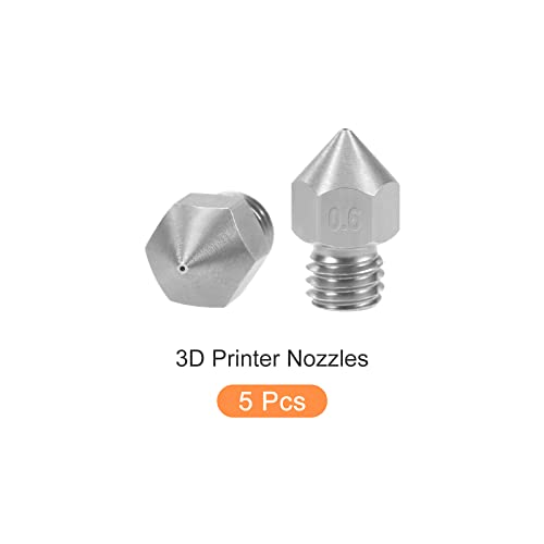 Дюза за 3D-принтер METALLIXITY (M6x0,6 мм) 5 бр., Оборудване с дюзи от неръждаема Стомана - за 3D-принтер MK8