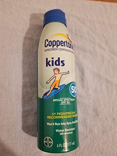 Детски слънцезащитен крем Coppertone С непрекъснатото спрей SPF 50, 6 унции