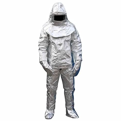 Огнеупорни костюми с Негорими алюминизированный костюм срещу топлинна радиация 1000 градуса Включва 1 палта + 1 панталони + 1