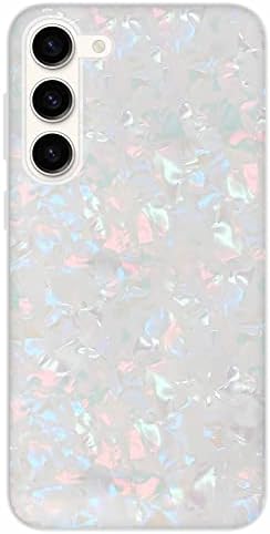 Калъф A-Focus Galaxy S23 с Лазерен Голографическим изображение на Сърцето Любов за момичета и Жени, Луксозен Сладък Ефектен