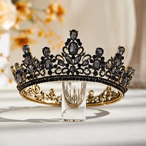 AW Сватбена Барокова Реколта Кристален Короната на Кралица на жените, Диадеми и Короната от Планински Кристал за Жени, Сватбена