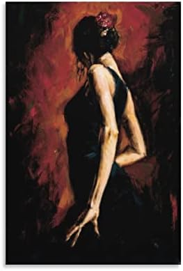 Фабиан Перес Тангото е Страстен Танц Момиче Танц Танго Художествени Плакати Ретро Платно Стенни Живопис с Маслени Произведения на изкуството Платно Картина Стене
