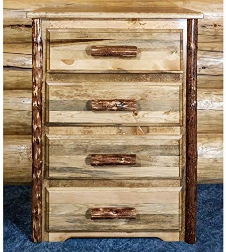 Дървена скрин Montana Woodworks от колекцията Glacier Country с 4 чекмеджета