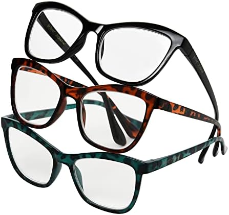 Дамски очила за четене Betsey Johnson Telcroc Way, Черни, Черепаховые, Бяла Костенурка, 52 мм + 2,5