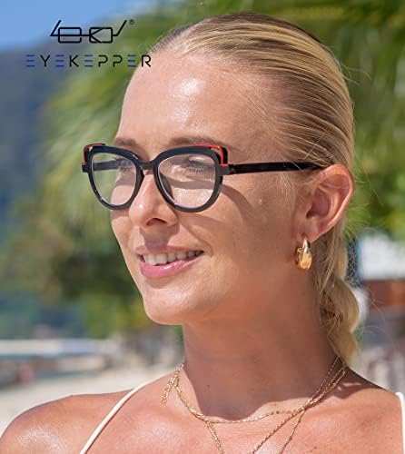 Дамски Очила за четене Eyekepper, 5 комплекти, Дизайнерски очила Котешко око