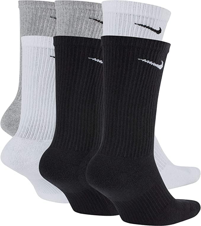 Мъжки спортни чорапи памук Nike Dri-Fit с подплата Crew (среден размер) (6 двойки) (SX6897-922)