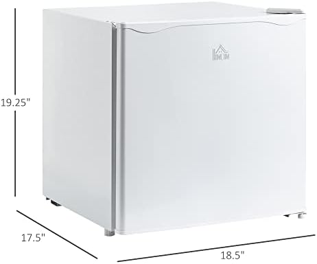 Плот за мини-камера на хладилник HOMCOM, 1,1 куб. Фута Компактен Вертикален фризер с Подвижни Рафтове, Реверсивная задвижваната