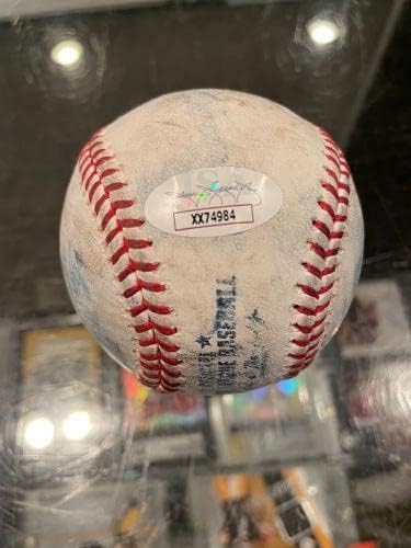 Майк Пъстърва В играта Los Angeles Angels Използва Подписан Бейзболен топката Full Jsa 984 - Бейзболни топки