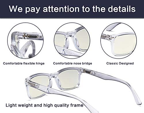 Очила за Четене със Синьо Светофильтром Класически Стил, Блокиране на Компютърни Отблясъци Очила За Четене За Мъже и Жени