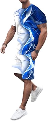 Мъжки Модерен Спортен костюм, Тениска + Шорти, Комплект от 2 теми с участието на Небесните Букви 3D-печат, Спортно