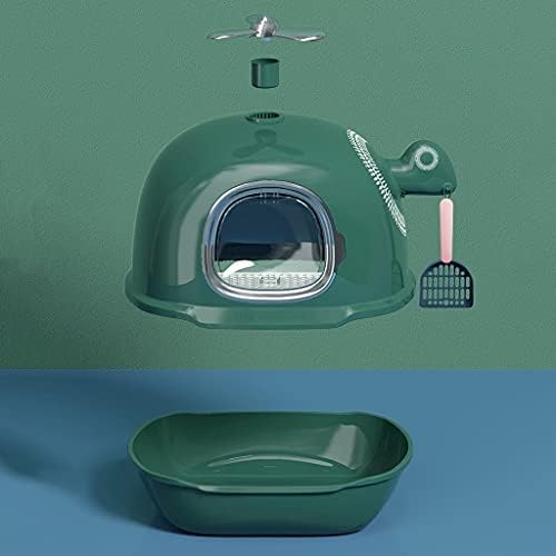 jinyiSHOP Кутия за котешки Тоалетни под формата На Хеликоптер, Напълно Затворени Котешки Тоалетна, Голяма Кутия за