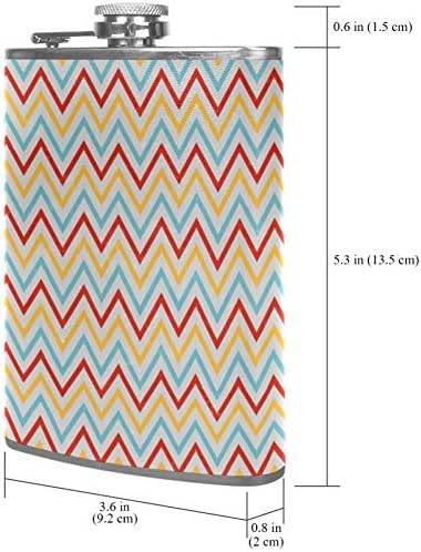 Фляжка от неръждаема стомана Inhomer с цветен шевроном за жени и мъже, 227 мл