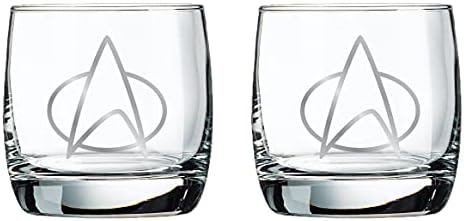 Стар Трек: Следващото поколение - Сбирка чаши за уиски - Комплект от 2 чаши (10 унция.)