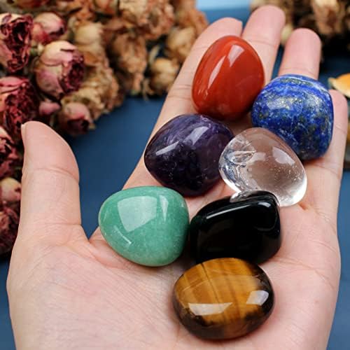 Комплект за лечебни Камъни и кристали, Чакри вуУУув за Измиване, Медитация, баланс на Чакрите или Ритуал, Селенит с Очищающей