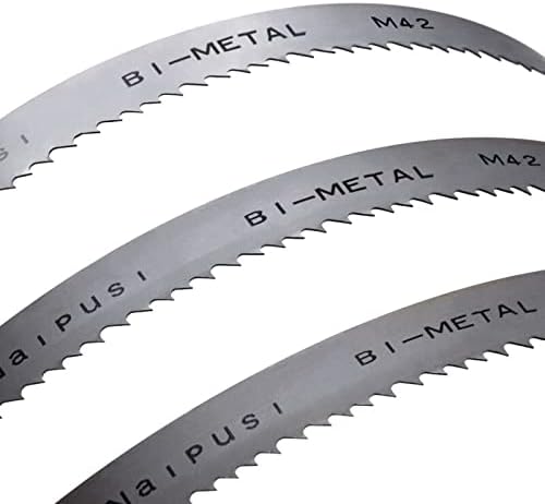 LF & LQEW 1 бр. нож лентови триони 2908-3810 мм x 27 мм x 0,9 мм Биметаллическое платно, лентови циркуляри за рязане на метал 1 X 0,035 (Цвят: 2 и 3 tpi, размер: 3035 мм)