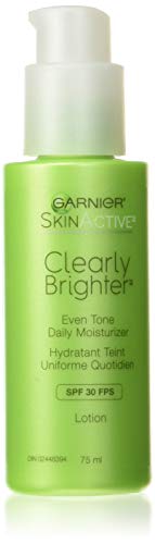 Хидратиращ крем за лице Garnier SkinActive Clearly Brighter SPF 30 с витамин С, 2,5 течни унции (75 мл), 1 порция (опаковка може да варира)