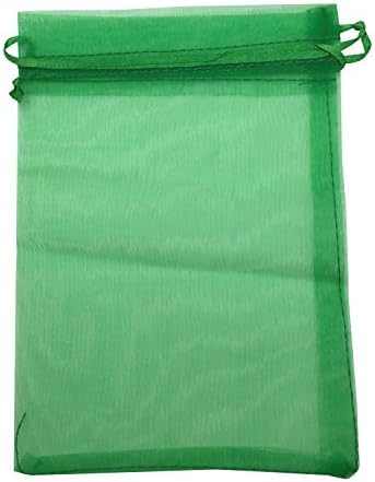 SUNGULF 100шт Торбичка от Органза Чанта от съвсем малък 5 x7 13x18 см Здрав Подарък Пакет За Шоколадови Бижута Вечерни Сватбени Сувенири (Тъмно зелен)