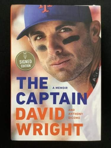 Дейвид Райт, Подписано книга Капитан бейзболен клуб Ню Йорк Метс с автограф GG JSA - MLB с Различни предмети