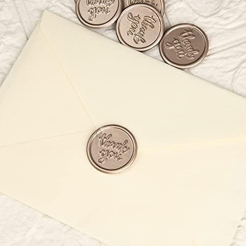 Печат на пликове с благодарност - Самозалепващи етикети с восъчните печати - за сватбени покани, картички за Деня