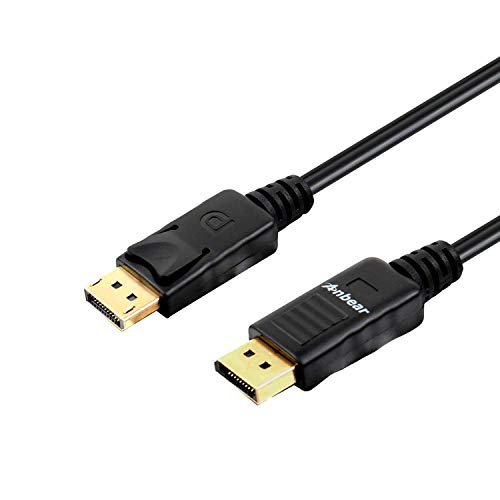 Кабел Anbear DisplayPort-Displayport 3,3 метра, позлатен кабел Display Port-Display Port с резолюция от 4K @ 60 Hz (конектор