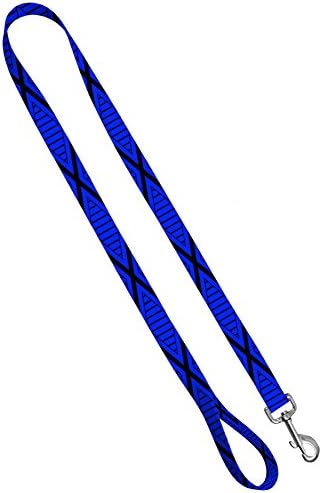 Moose Пет Носете Deluxe Dog Leash - Тежки каишки за домашни любимци с модел, направени в САЩ, в размер на 1 инч х 4 метра, Tiki Blue
