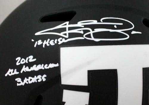 Джони Мэнзил подписа каска Texas A& M Eclipse Speed F/S с надпис w/ 3 Insc - JSA W Auth - Студентски каски с