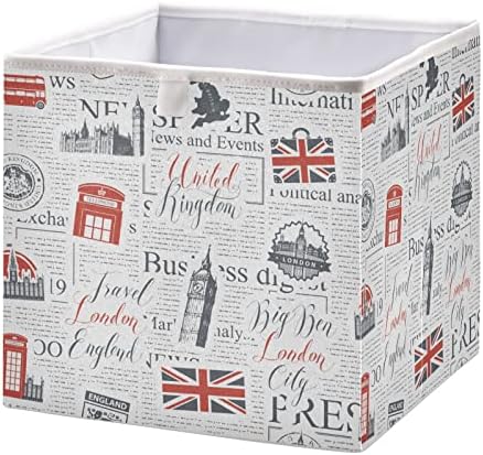 Кошница за съхранение на Хартата Великобритания, Лондон, за Рафтове, Сглобяеми Кутии за съхранение, Кутии от непромокаем