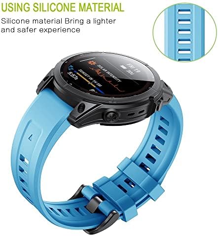 DJDLFA 22-26 мм Силикон Каишка за часовник Въжета за Garmin Fenix 6X6 Pro 7X7 5 5X3 3HR 945 Гривна за умни часа быстроразъемный Гривна (Цвят: R, Размер: 22 мм, G1)