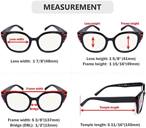 Eyekepper 4-Pack Прогресивно Многофокусные Очила за четене за Жени, Мультифокальные Ридеры +1,00