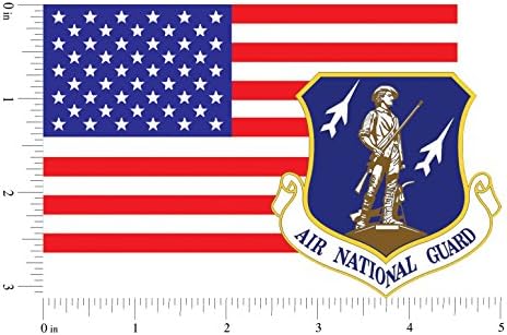 Американски Флаг с Въздушна Печат на Националната Гвардия, Логото на ANG, Военна Vinyl Стикер, Стикер за Автомобили,