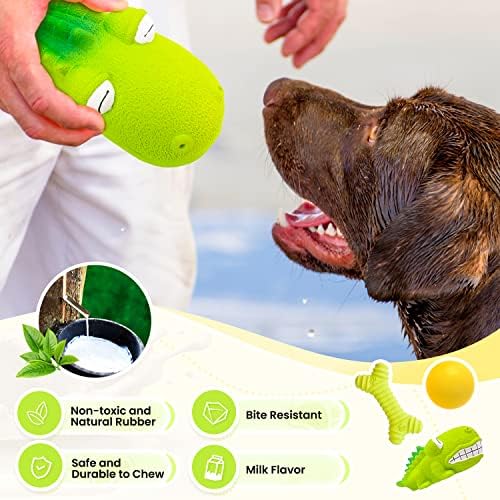 Devokimi 3 Опаковки Дъвчащи играчки за куче за Агресивно Дъвчене, Почистване на зъбите и Масаж на венците, Скрипучая Играчка,