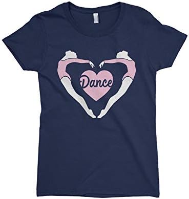 Тениска плътно прилепнали Threadrock Big Girls 'Dance Love Heart