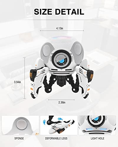 Поставка Madatop за Homepod Mini, ABS-притежателя,-статив под формата на робот, Сигурно Устойчиво закрепване с плъзгане силиконова