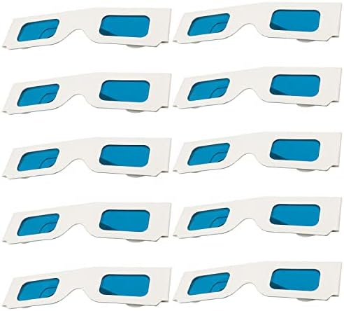 Othmro 20pcs Силни Очила в 3D Стил, Очила за Гледане на 3D филми, Очила за 3D игри, Синьо-Сини 3D Очила в Картонени