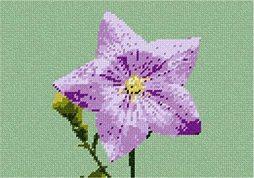 Платно за бродиране Пепиты: Единична цвете Колокольчика, 10 x 7
