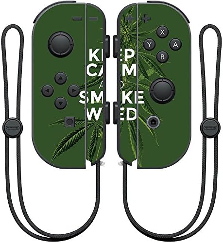 Корица MightySkins, съвместима с контролер на Nintendo Joy-Con – Smoke Weed | Защитно, здрава и уникална Vinyl