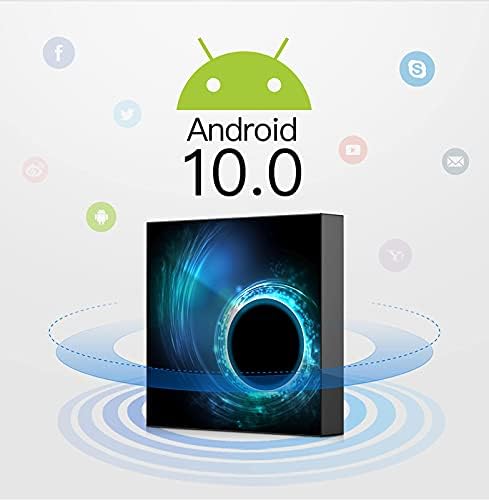 SGH Android 10,0 TV Box, 4 GB RAM памет И 32 GB ROM Allwinner H616 Четириядрен 64-битов процесор ARM Cortex-а a53 2,4 Ghz/5 Ghz, dual WiFi и 100 М и Ethernet, поддръжка на H. 265/3D/6K Ultra HD БТ 5,0 HDMI 2,0 Smart TV Box