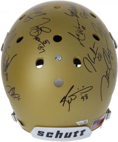 Най-добрата копие шлем Vegas Gold с автограф в ученическия футбол с 24 надписи - Каски колеж с автограф