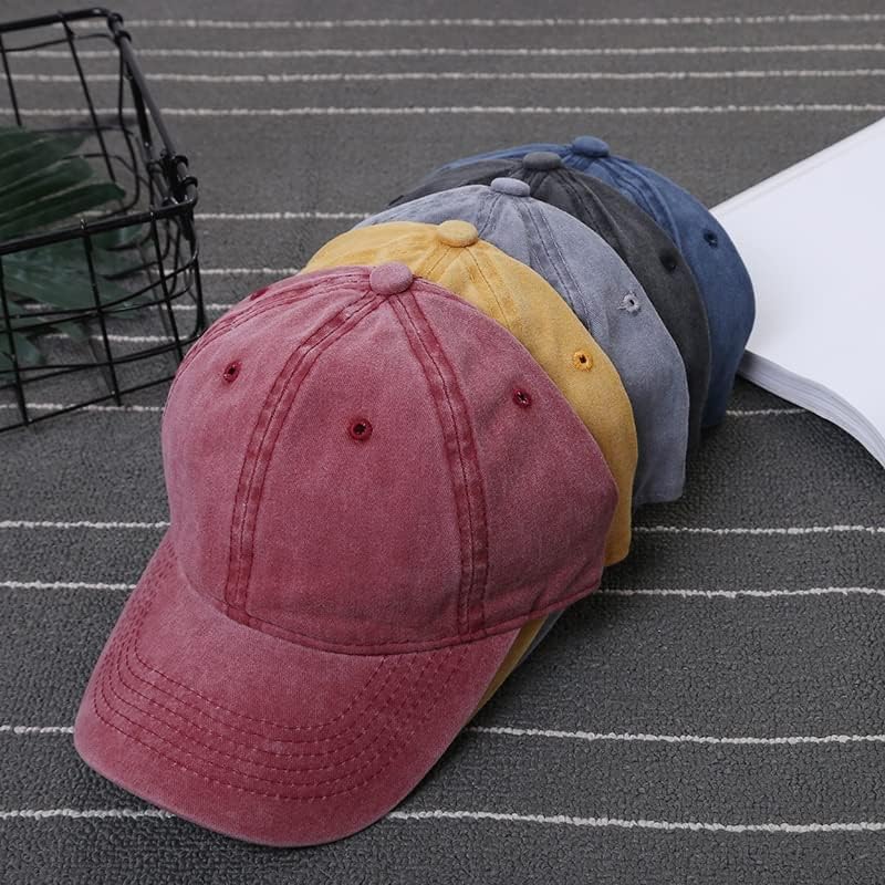 DHTDVD бейзболна шапка в стил хип-Хоп, Шапки за татко, Памучни Миещи Регулируеми Шапки за голф, Дамски Мъжка шапка от слънцето (Цвят: D, размер: 1)