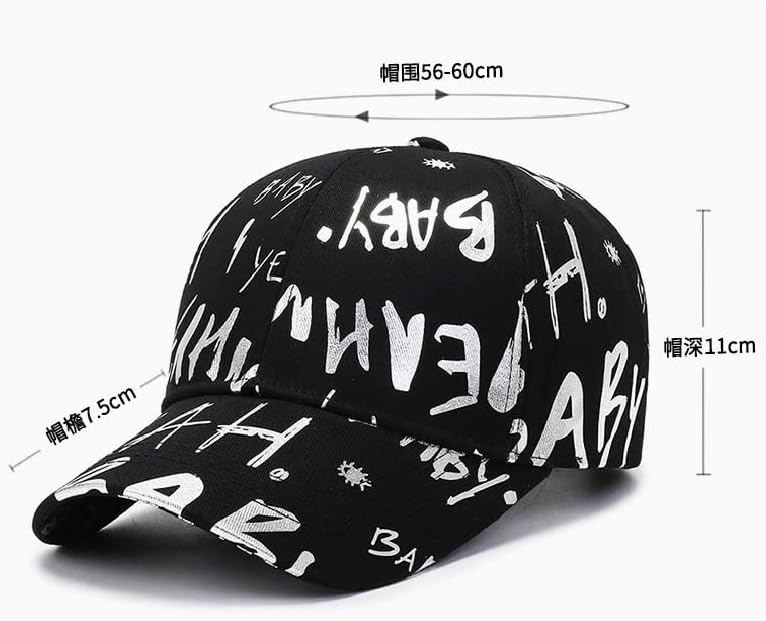 DHTDVD Дамски бейзболна шапка Лятна с лъскави надписи от графити, Слънчеви шапки Harajuku За момичета, Регулируем