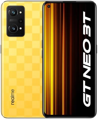 Смартфон realme GT Нео 3T с две SIM-карти 256 GB ROM + 8 GB RAM (само GSM | без CDMA) с фабрично разблокировкой 5G (Dash Yellow) - Международната версия