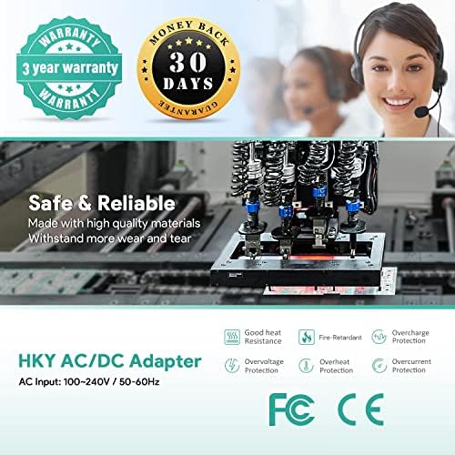 Адаптер HKY 19V AC DC Съвместим с Роботизированным почистване ECOVACS DEEBOT N79 N79S DN622-DN79 и Shark Ion Robot