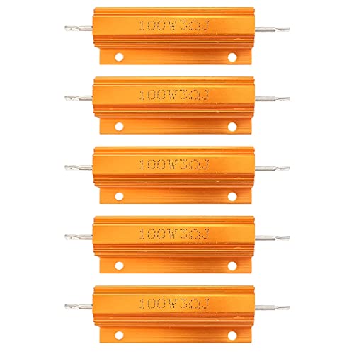 Cermant 5PCS 100W 4Ohm luminum Case Резистори с метална намотка, Инсталирани Адаптери Резистори, Съвместими с Кольцевым вратата
