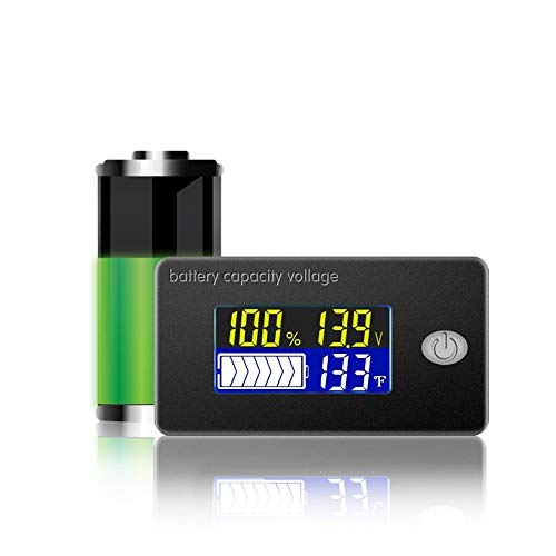 Taidacent JS-C35 LCD индикатор на нивото на капацитета на батерията Волтметър Измерване на температура, Тестер