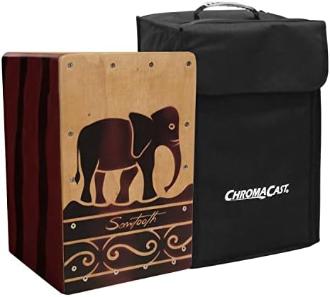 Серия Sawtooth Harmony, Ръчно рисувани под формата на Слон, Пътен Cajon с Барабан чанта, чанта за носене (ST-КЗС-T