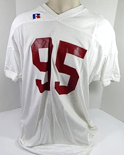Crimson Tide 95 Game Пусна Бялата Фланелка XXXXL DP35355 - Използваните Тениски За игри NFL Без подпис